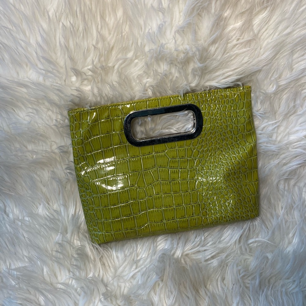 Green Croc Clutch
